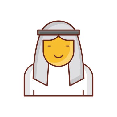 Şeffaf bir arkaplan üzerinde Arap vektör çizimi. Konsept ve grafik tasarım için birinci sınıf kalite semboller.. 