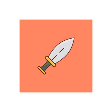 Saydam bir arkaplanda bıçak vektör çizimi. Konsept ve grafik tasarım için birinci sınıf kalite semboller.. 