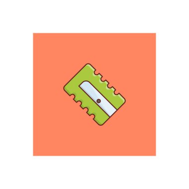 Şeffaf bir arkaplan üzerinde keskinleştirici vektör çizimi. Konsept ve grafik tasarım için vektör çizgisi düz simgesi. 