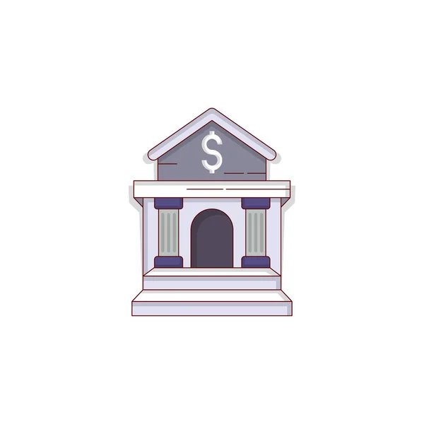 Bank Vector Illustration Transparent Background Premium Quality Symbols Vector Line — Stok Vektör