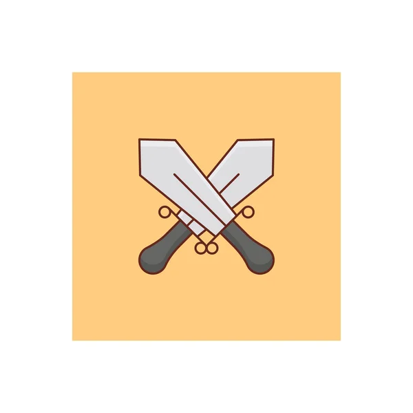 Sword Vector Illustration Transparent Background Premium Quality Symbols Vector Line — Stockový vektor