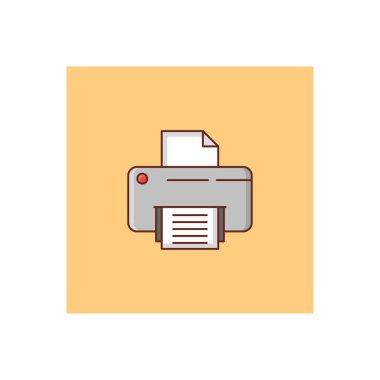 Şeffaf bir arkaplan üzerinde yazıcı vektör çizimi. Konsept ve grafik tasarımı için birinci sınıf kalite semboller..