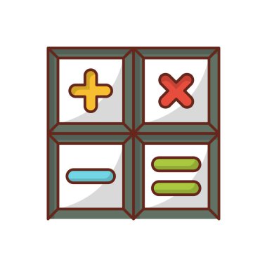 Şeffaf bir arkaplan üzerinde hesap makinesi vektör çizimi. Konsept ve grafik tasarımı için birinci sınıf kalite semboller.. 