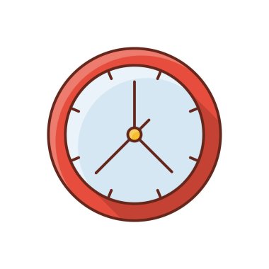 Şeffaf bir arkaplanda zaman vektör illüstrasyonu. Konsept ve grafik tasarımı için birinci sınıf kalite semboller.. 