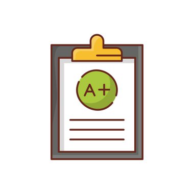 Şeffaf bir arkaplan üzerinde işaret sayfası vektör çizimi. Konsept ve grafik tasarım için vektör çizgisi düz simgesi.