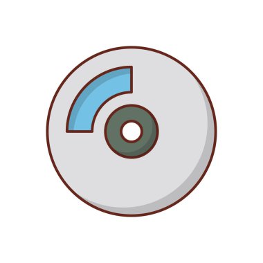 Şeffaf bir arkaplan üzerinde CD vektör çizimi. Konsept ve grafik tasarım için birinci sınıf kalite semboller.. 