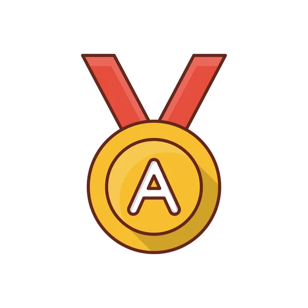 Medal Vector Illustration Transparent Background Premium Quality Symbols Vector Line — Stock vektor