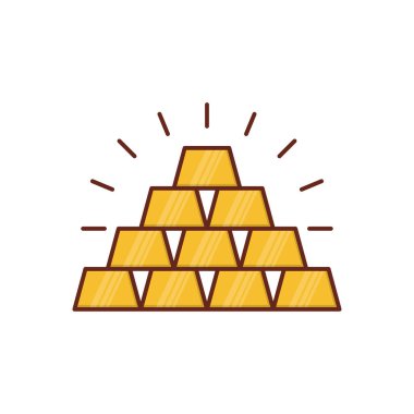 Şeffaf bir arkaplan üzerinde altın vektör çizimi. Konsept ve grafik tasarım için birinci sınıf kalite semboller.. 