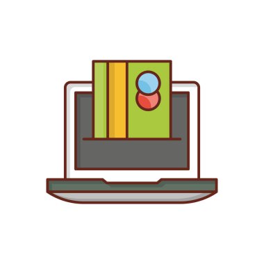 Şeffaf bir arkaplan üzerinde çevrimiçi ödeme vektör illüstrasyonu. Konsept ve grafik tasarım için vektör çizgisi düz simgesi.