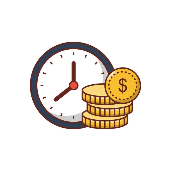 Dollar Time Vector Illustration Transparent Background Premium Quality Symbols Vector — Stock Vector