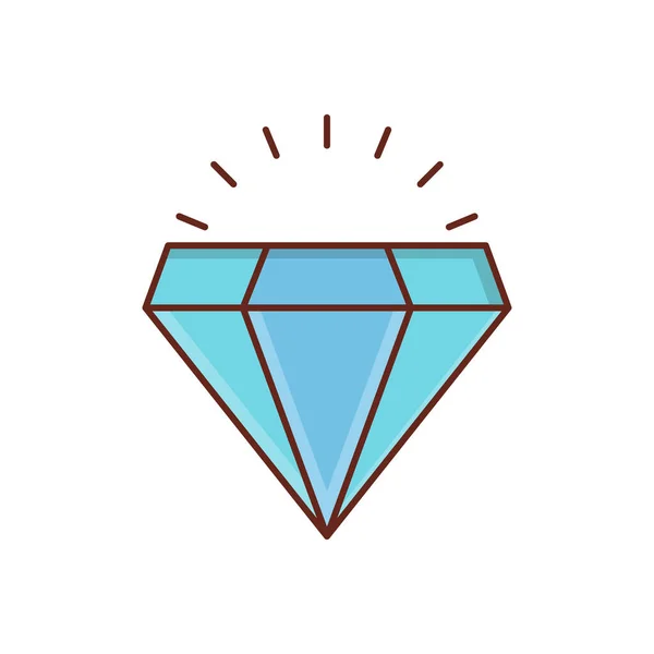 Ilustración Vectores Diamantes Sobre Fondo Transparente Icono Plano Línea Calidad — Archivo Imágenes Vectoriales