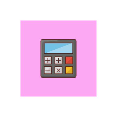 Şeffaf bir arkaplan üzerinde hesap vektörü çizimi. Konsept ve grafik tasarım için vektör çizgisi düz simgesi.