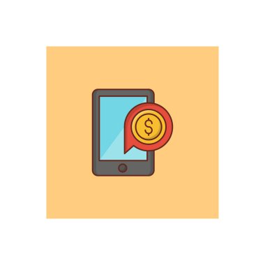 Şeffaf bir arkaplan üzerinde mobil ileti vektör illüstrasyonu. Konsept ve grafik tasarımı için birinci sınıf kalite semboller.. 