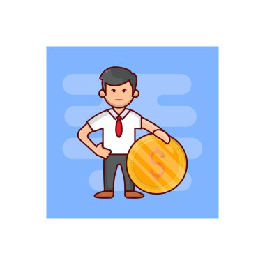 user dollar vector illustration on a transparent background.Premium quality symbols.vector line flat icon for concept and graphic design.