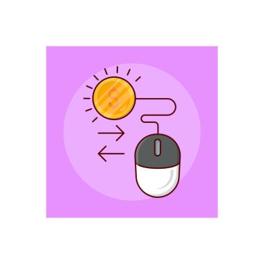 Şeffaf bir arkaplan üzerinde fare vektör illüstrasyonuna tıklayın. Konsept ve grafik tasarım için birinci sınıf kalite semboller..