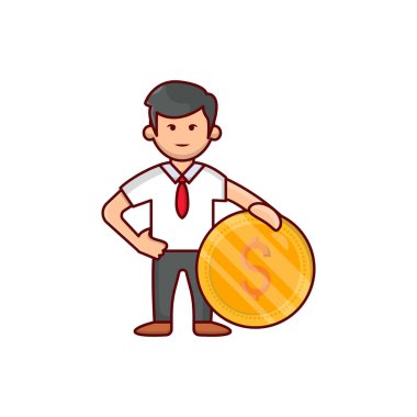 user dollar vector illustration on a transparent background.Premium quality symbols.vector line flat icon for concept and graphic design.