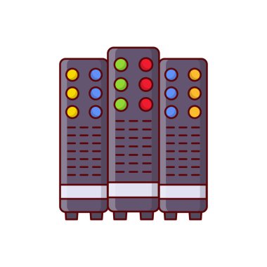 Şeffaf bir arkaplan üzerinde büyük veri vektör illüstrasyonu. Konsept ve grafik tasarım için vektör çizgisi düz simgesi.