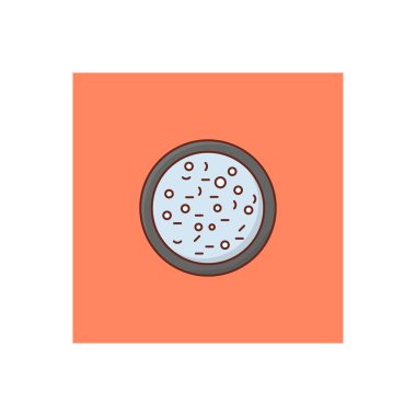 Şeffaf bir arkaplanda mikrop vektör çizimi. Konsept ve grafik tasarım için vektör çizgisi düz simgesi. 