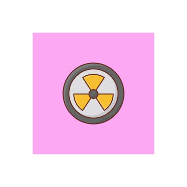 Şeffaf bir arkaplan üzerinde radyasyon vektör çizimi. Konsept ve grafik tasarım için birinci sınıf kalite semboller..