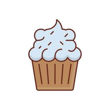 Şeffaf bir arkaplan üzerinde pasta vektör çizimi. Konsept ve grafik tasarım için birinci sınıf kalite semboller..