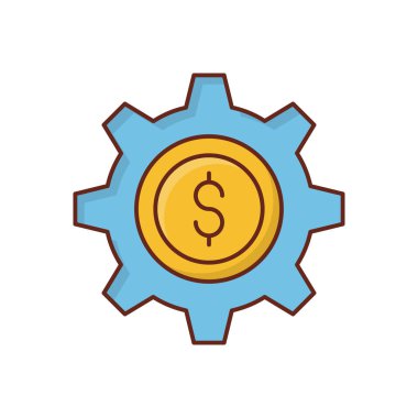 Saydam bir arkaplanda dolar vektör çizimi. Konsept ve grafik tasarım için vektör çizgisi düz simgesi..