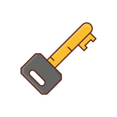 Şeffaf bir arkaplanda anahtar vektör illüstrasyonu. Konsept ve grafik tasarımı için birinci sınıf kalite semboller.. 