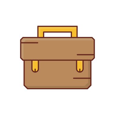 Şeffaf bir arkaplan üzerinde portföy vektör çizimi. Konsept ve grafik tasarım için vektör çizgisi düz simgesi. 