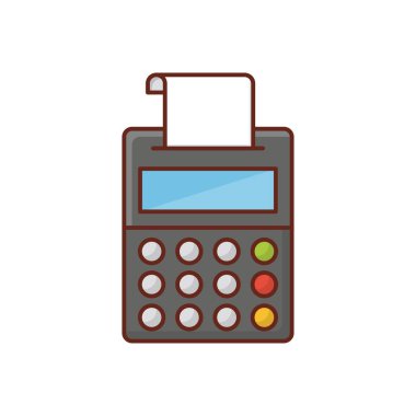 Şeffaf bir arkaplan üzerinde EDC vektör illüstrasyonu. Konsept ve grafik tasarım için vektör çizgisi düz simgesi. 