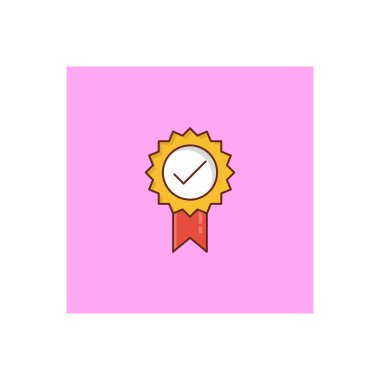 Şeffaf bir arkaplan üzerinde rozet vektör çizimi. Konsept ve grafik tasarım için mükemmel kalite semboller.. 