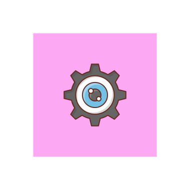 Şeffaf bir arkaplanda vektör illüstrasyonunu ayarlama görüntüsü. Konsept ve grafik tasarım için vektör çizgisi düz simgesi.