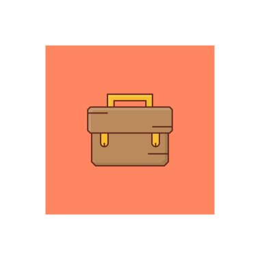 Şeffaf bir arkaplan üzerinde portföy vektör çizimi. Konsept ve grafik tasarım için vektör çizgisi düz simgesi. 