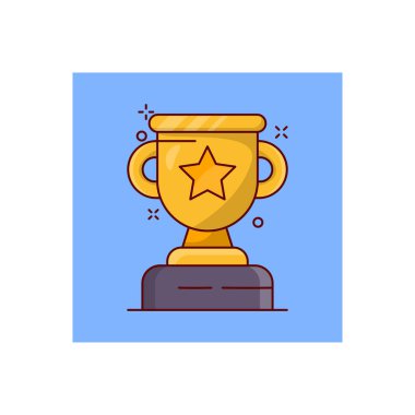 Şeffaf bir arkaplan üzerinde kupa vektör çizimi. Konsept ve grafik tasarım için birinci sınıf kalite semboller..