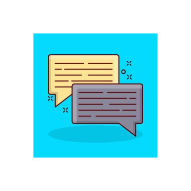 Şeffaf bir arkaplan üzerinde sohbet vektör çizimi. Konsept ve grafik tasarımı için birinci sınıf kalite semboller..