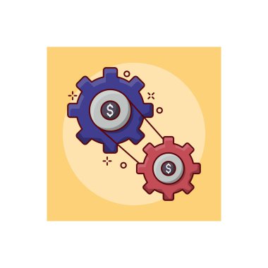 şeffaf bir arkaplan üzerinde dişli vektör çizimi. Konsept ve grafik tasarım için birinci sınıf kalite semboller..