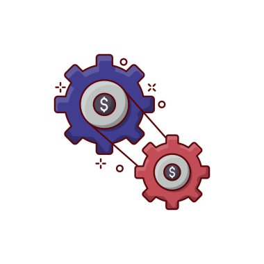 şeffaf bir arkaplan üzerinde dişli vektör çizimi. Konsept ve grafik tasarım için birinci sınıf kalite semboller..