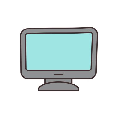 Şeffaf bir arkaplan üzerinde ekran vektör illüstrasyonu. Konsept ve grafik tasarımı için birinci sınıf kalite semboller..