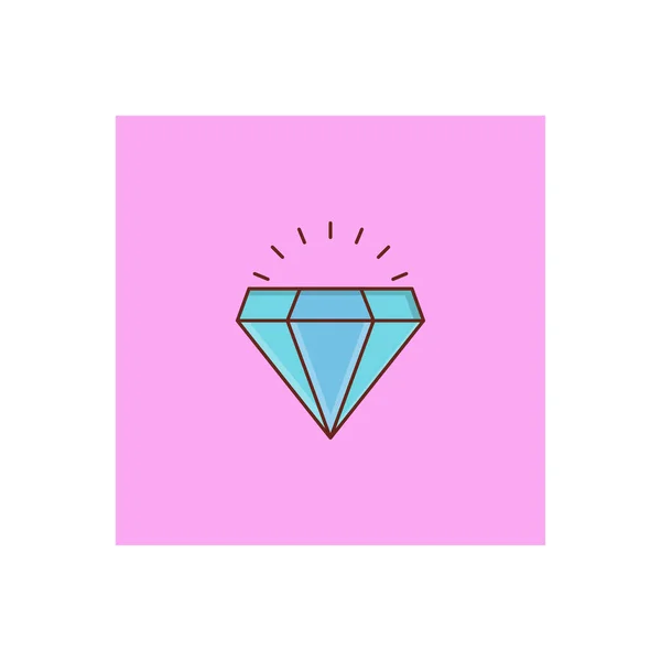 Ilustración Vectores Diamantes Sobre Fondo Transparente Icono Plano Línea Calidad — Vector de stock