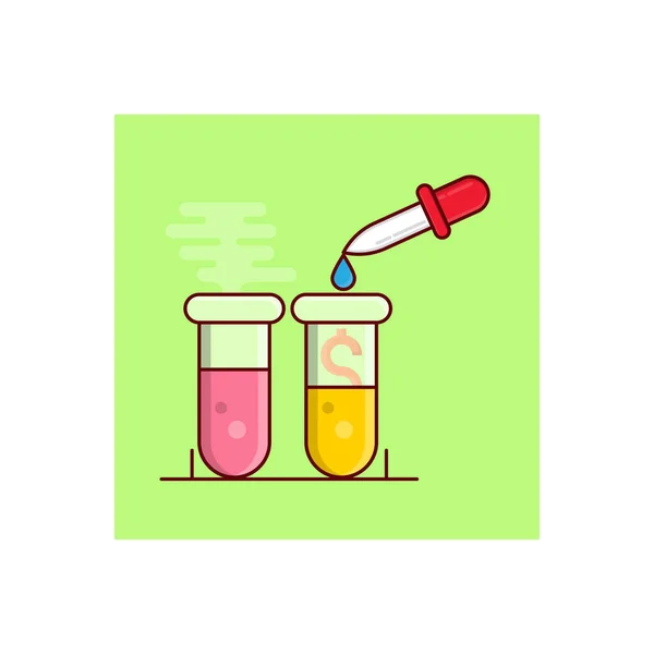 Test Tube Vector Illustration Transparent Background Premium Quality Symbols Vector — Archivo Imágenes Vectoriales