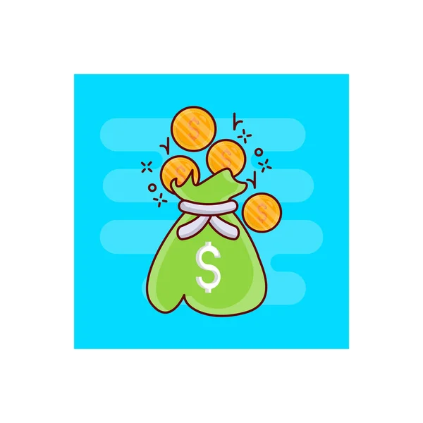 Dollar Bag Vector Illustration Transparent Background Premium Quality Symbols Vector — Stockový vektor