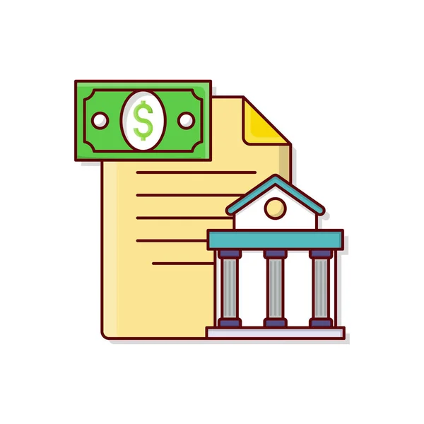 Bank Document Vector Illustration Transparent Background Premium Quality Symbols Vector — Stock Vector