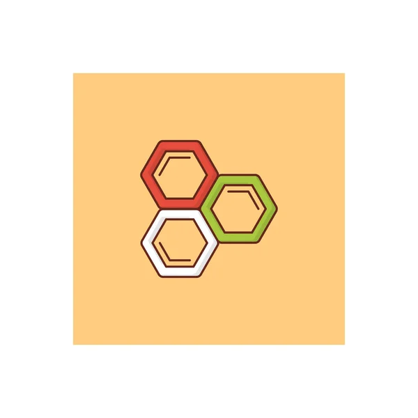 Ilustración Vectores Moléculas Sobre Fondo Transparente Icono Plano Línea Símbolos — Archivo Imágenes Vectoriales