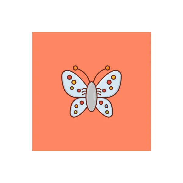 透明背景に蝶ベクトルイラスト コンセプトとグラフィックデザインのためのプレミアム品質のシンボルラインフラットアイコン — ストックベクタ