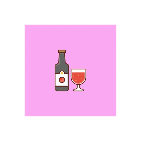 Wine Vector Illustration Transparent Background Premium Quality Symbols Vector Line — Stock Vector