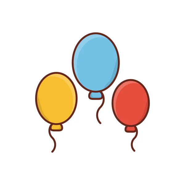 Balloon Vector Illustration Transparent Background Premium Quality Symbols Vector Line — Stock Vector