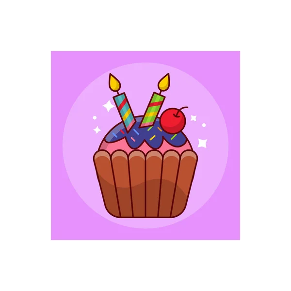 Muffin Cake Vector Illustration Auf Einem Transparenten Hintergrund Premium Qualität — Stockvektor