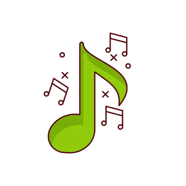 Musik Vektor Illustration Auf Einem Transparenten Hintergrund Premium Qualität Symbols — Stockvektor