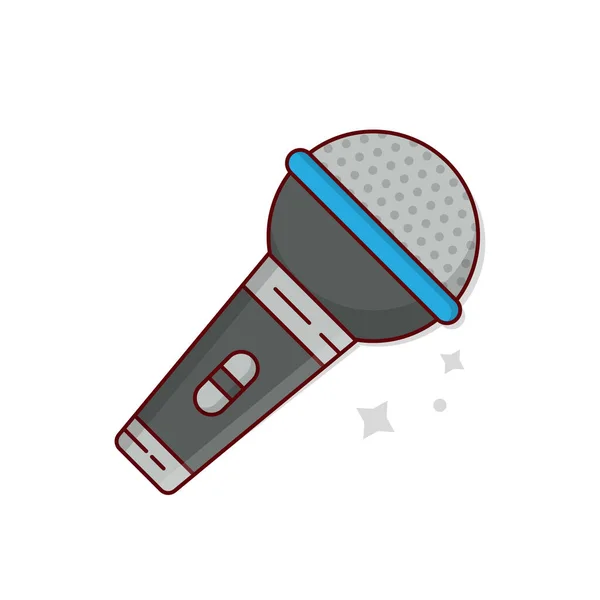 Mic Vector Illustration Transparent Background Premium Quality Symbols Vector Line — ストックベクタ