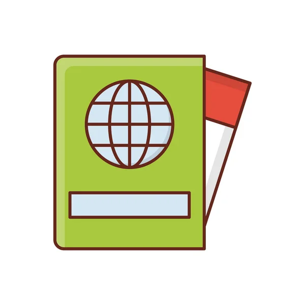 Pasaporte Ilustración Vectorial Sobre Fondo Transparente Premium Calidad Simbols Vector — Vector de stock