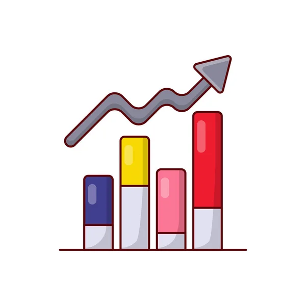 Graph Growth Vector Illustration Transparent Background Premium Quality Symbols Vector — Stock Vector