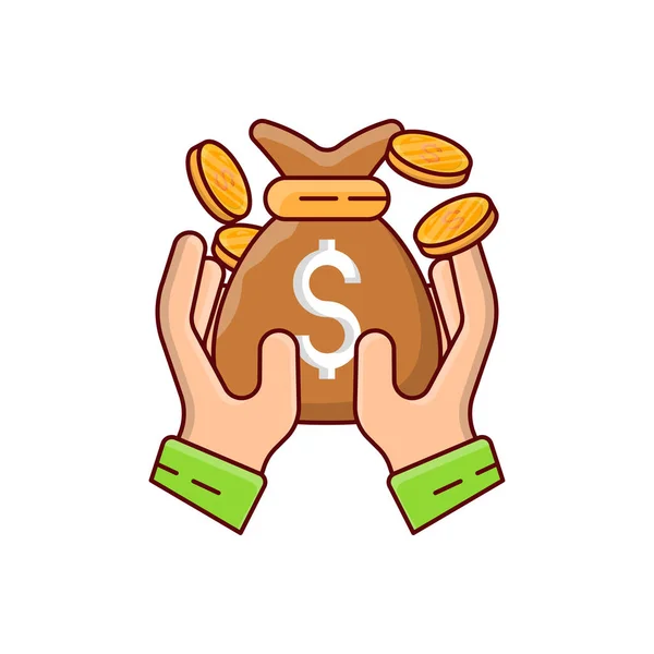 Dollar Bag Vector Illustration Transparent Background Premium Quality Symbols Vector — Stockový vektor